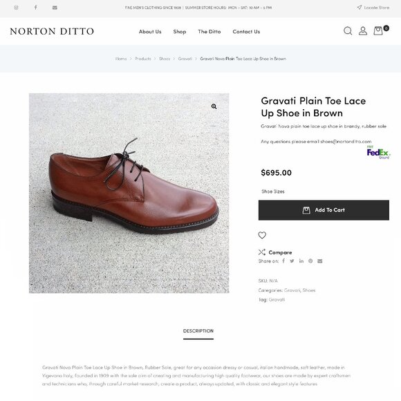 $695 Arthur Beren GRAVATI Blucher 10 N Narrow Black 16133 * add $15 new Trees